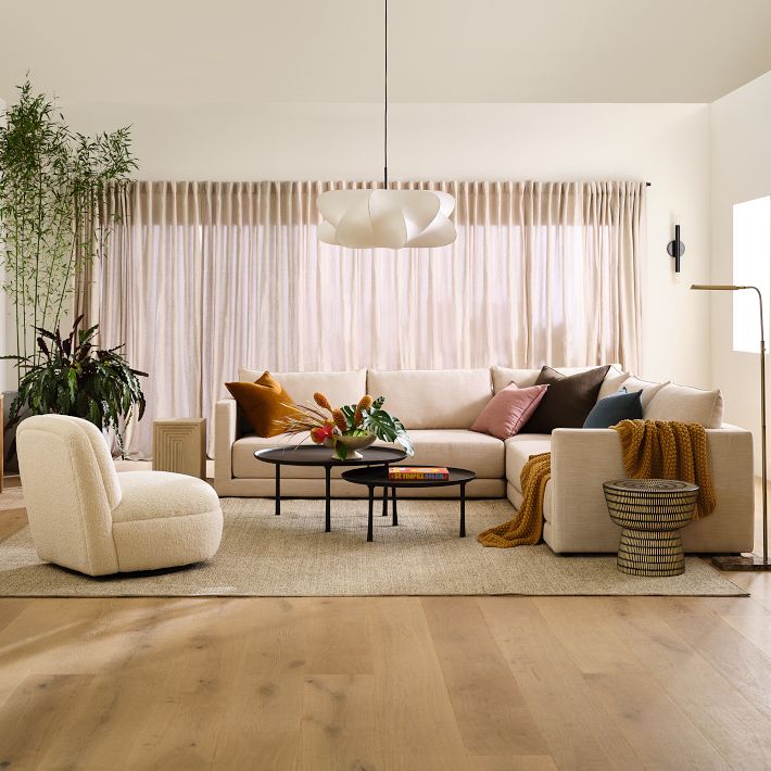Lámpara colgante de 3 luces Silk Cloud, blanca, 24 pulgadas, montaje en techo ajustable, E27, para comedor, sala de estar, cocina, luz de techo interior moderna | Thomler