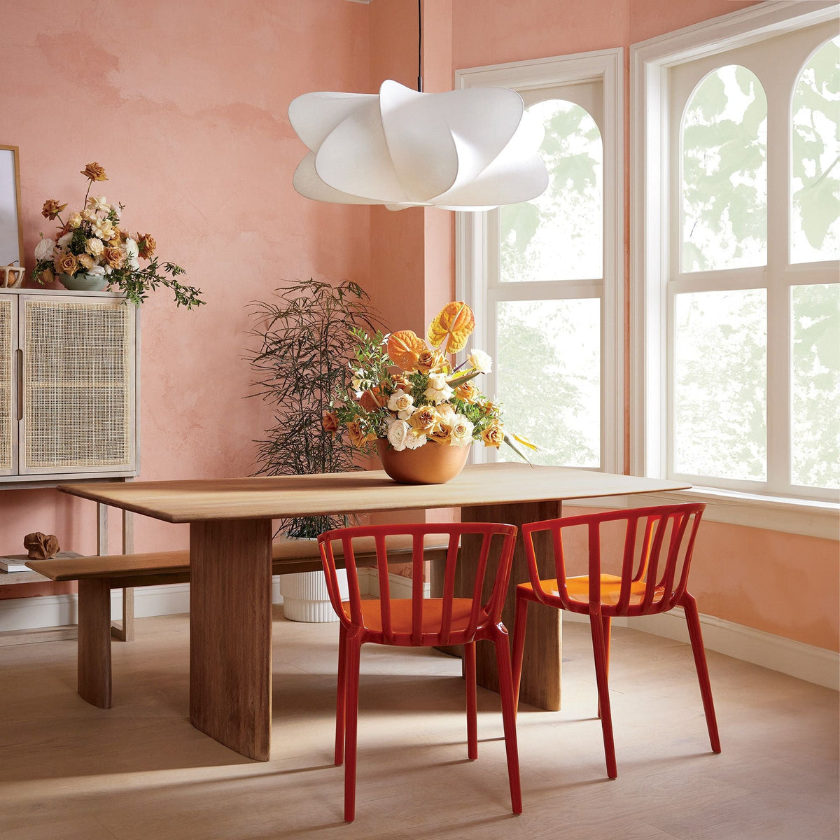 Lámpara colgante de 3 luces Silk Cloud, blanca, 24 pulgadas, montaje en techo ajustable, E27, para comedor, sala de estar, cocina, luz de techo interior moderna | Thomler