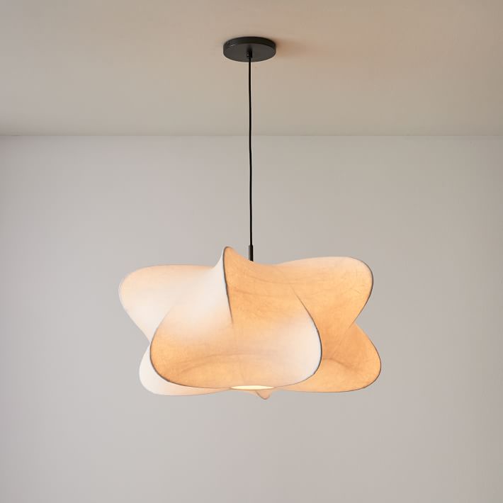 Lámpara colgante de 3 luces Silk Cloud, blanca, 24 pulgadas, montaje en techo ajustable, E27, para comedor, sala de estar, cocina, luz de techo interior moderna | Thomler