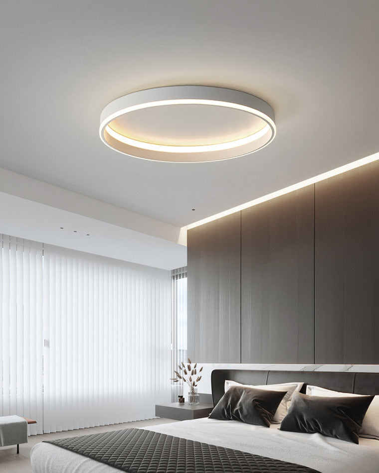 Round LED Flush Mount Light with Wireless Dimmer Control for Bedrooms Living Rooms Hallways | Thomler