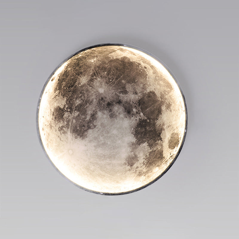 LED Celestial Sconce Light Dimmable Remote Control Moon Design Art Fixture 39 in Diameter PVC Ambient Illumination for Bedrooms Living Space | Thomler
