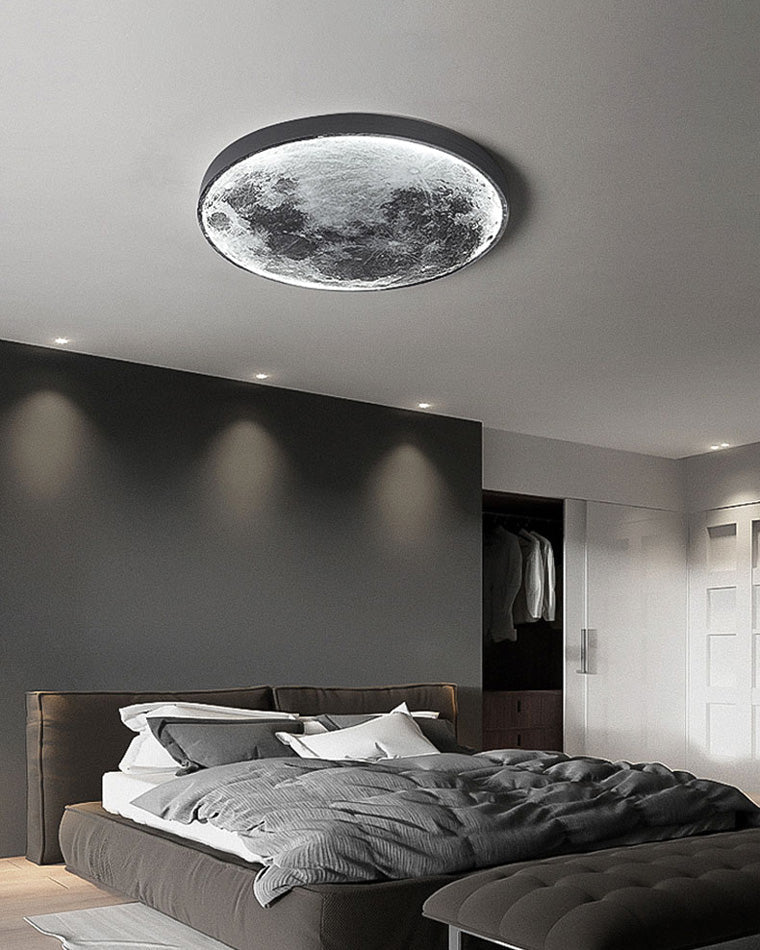 LED Celestial Sconce Light Dimmable Remote Control Moon Design Art Fixture 39 in Diameter PVC Ambient Illumination for Bedrooms Living Space | Thomler