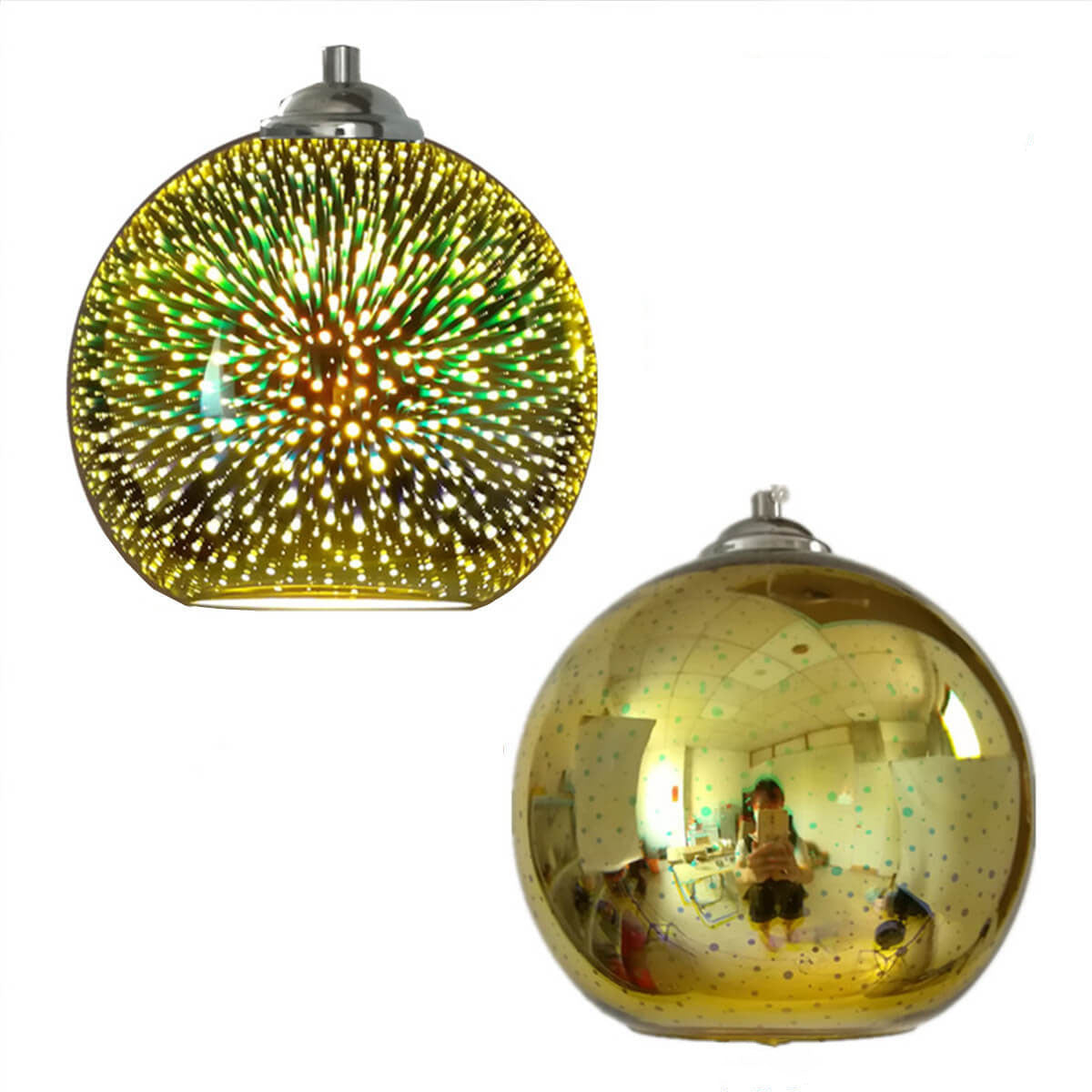 Hanging Ceiling Fixture with Multicolor Glass Shade and Height-Adjustable Cord for Kitchens, Dining Areas, Bars, and Cafés | Thomler