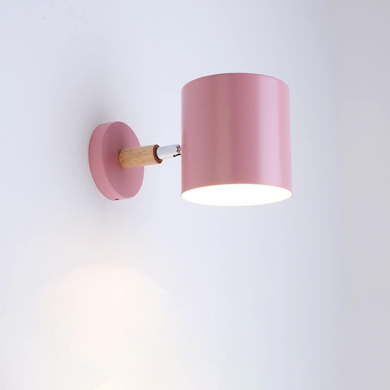 Sconce Light Fixture for Bedroom 5 in × 5.5 in Hardwired E26 Socket Wood Metal Accent Reading Nightstand Living Room Hallway Decor Contempor | Thomler