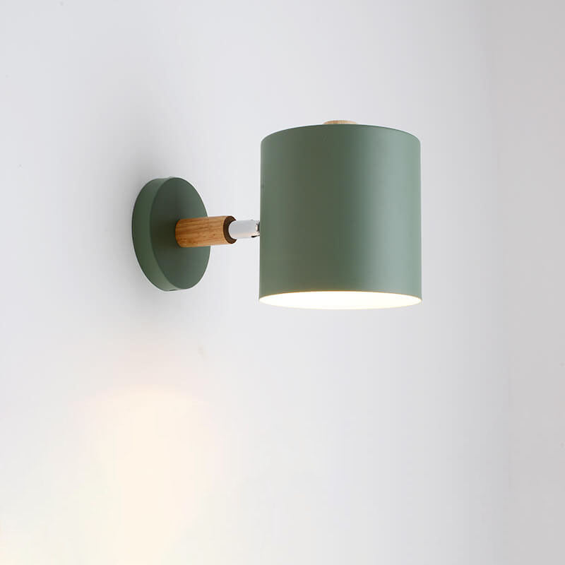 Sconce Light Fixture for Bedroom 5 in × 5.5 in Hardwired E26 Socket Wood Metal Accent Reading Nightstand Living Room Hallway Decor Contempor | Thomler