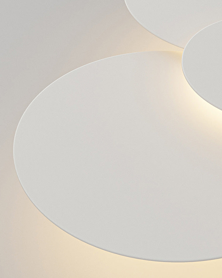 Flush Mount LED Ceiling Light Fixture 31.5×28 in Dimmable Remote Control White Acrylic Modern Disc Design for Bedroom Living Room Bathroom 1 | Thomler