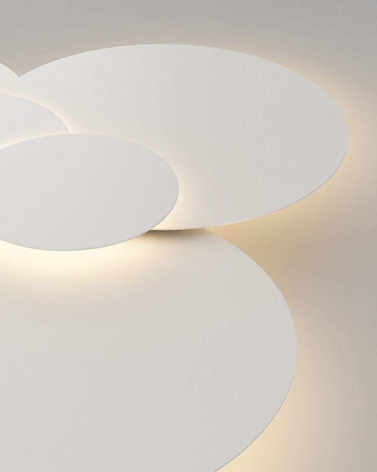 Flush Mount LED Ceiling Light Fixture 31.5×28 in Dimmable Remote Control White Acrylic Modern Disc Design for Bedroom Living Room Bathroom 1 | Thomler