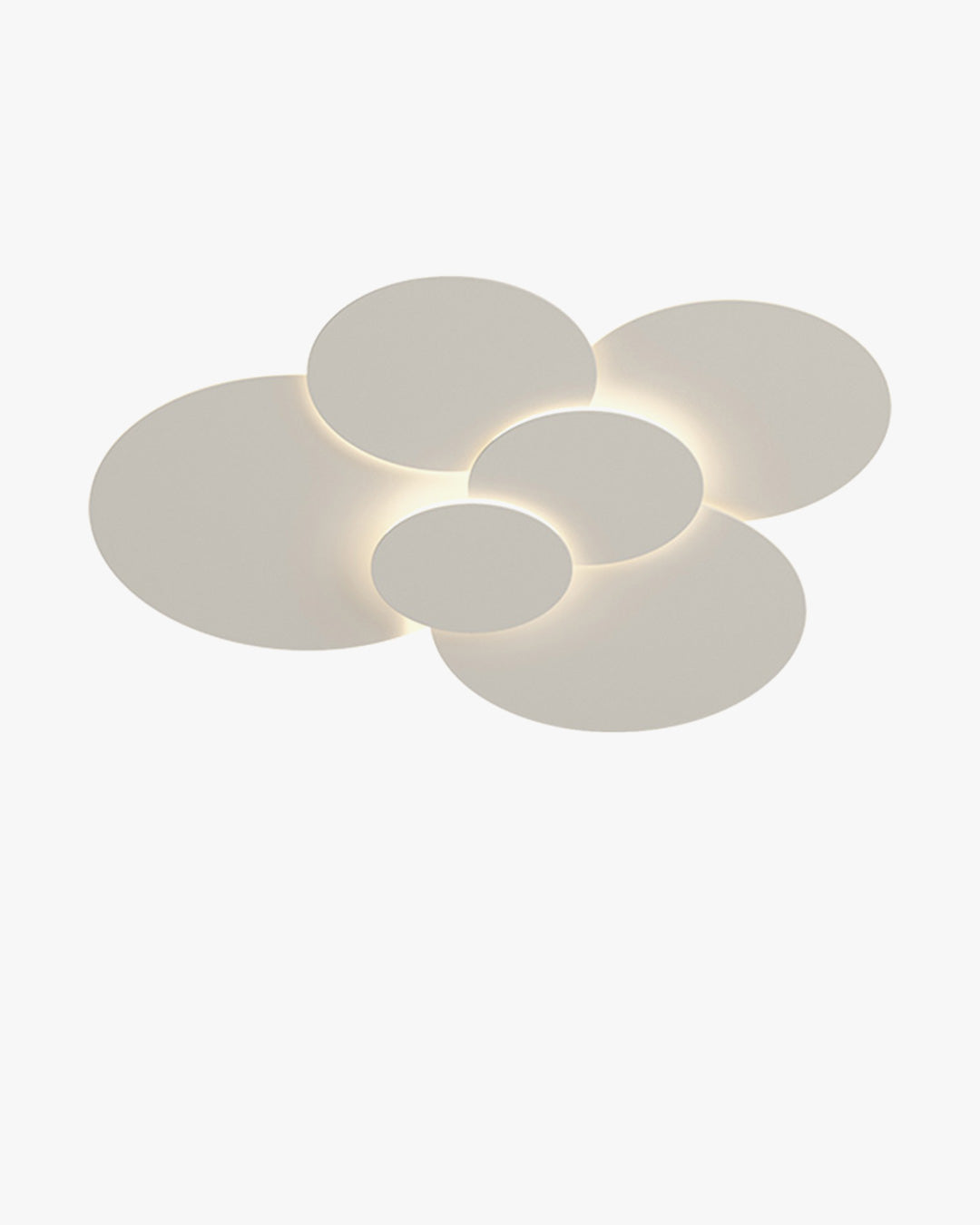 Flush Mount LED Ceiling Light Fixture 31.5×28 in Dimmable Remote Control White Acrylic Modern Disc Design for Bedroom Living Room Bathroom 1 | Thomler