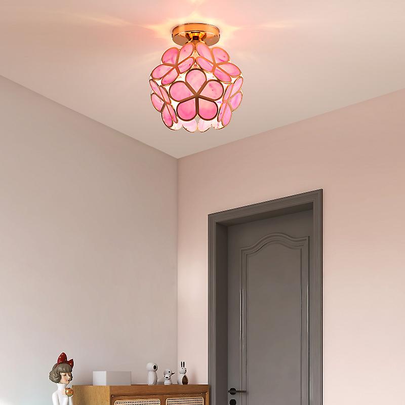 Goldene Deckenleuchte mit Acrylschirm für Flur, Schlafzimmer und kleine Räume, 8-Zoll moderne LED-Deckenbeleuchtung | Thomler