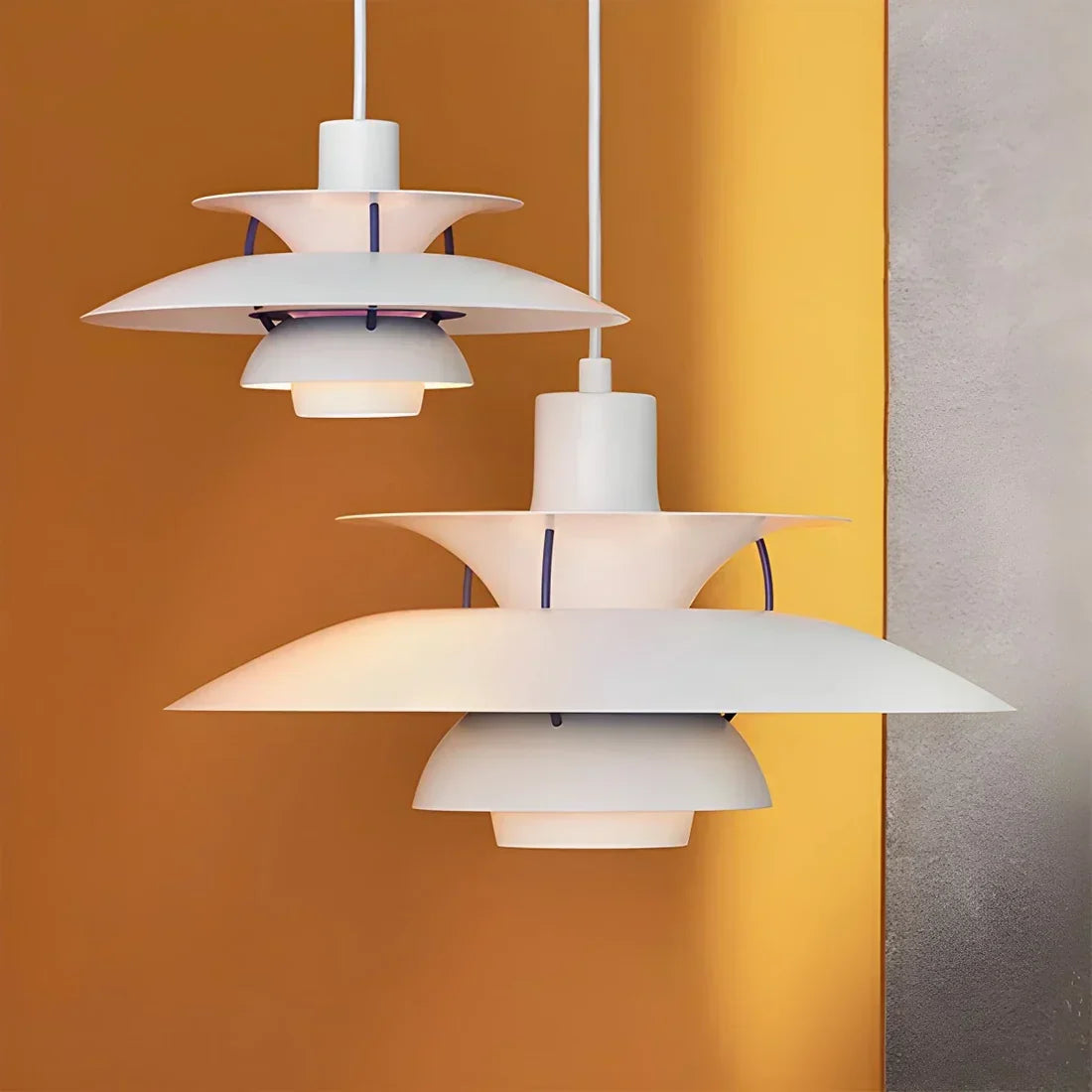 Layered Metal Pendant Light E27 Socket Minimalist Hanging Fixture for Kitchen Island Dining Table Nordic Style Ambient Ceiling Lamp Green Gr | Thomler