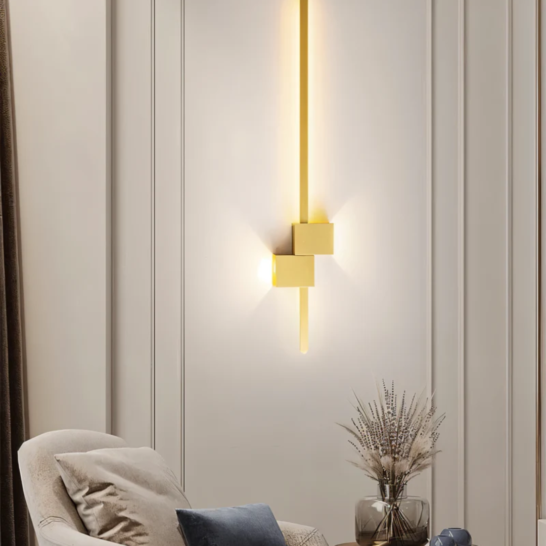 Linear LED Sconce 24 Inch Aluminum Up Down Light for Bedroom Hallway Living Room Modern Indoor Fixture Black White Gold 3000K | Thomler