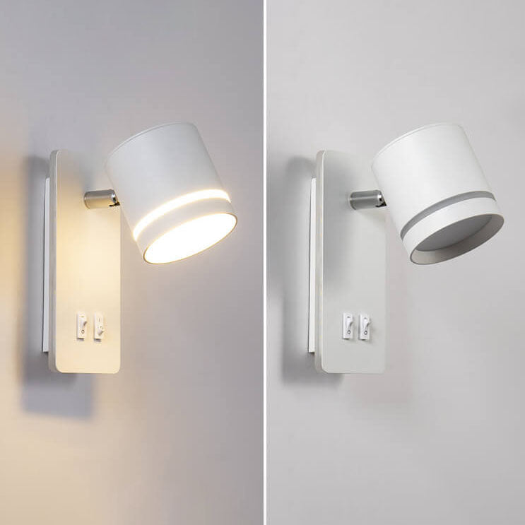 LED Wall Sconce Iron 7.5 inch Hardwired 15W Bedroom Hallway Living Room Modern Indoor Fixture White Black 110-120V Ambient Light | Thomler