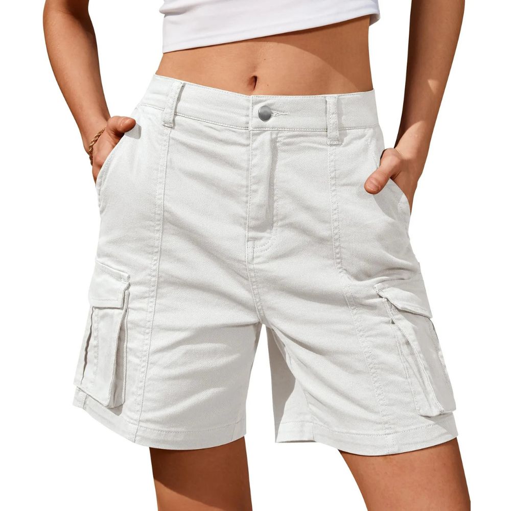 Damen-Cargoshorts mit niedrigem Bund, lang