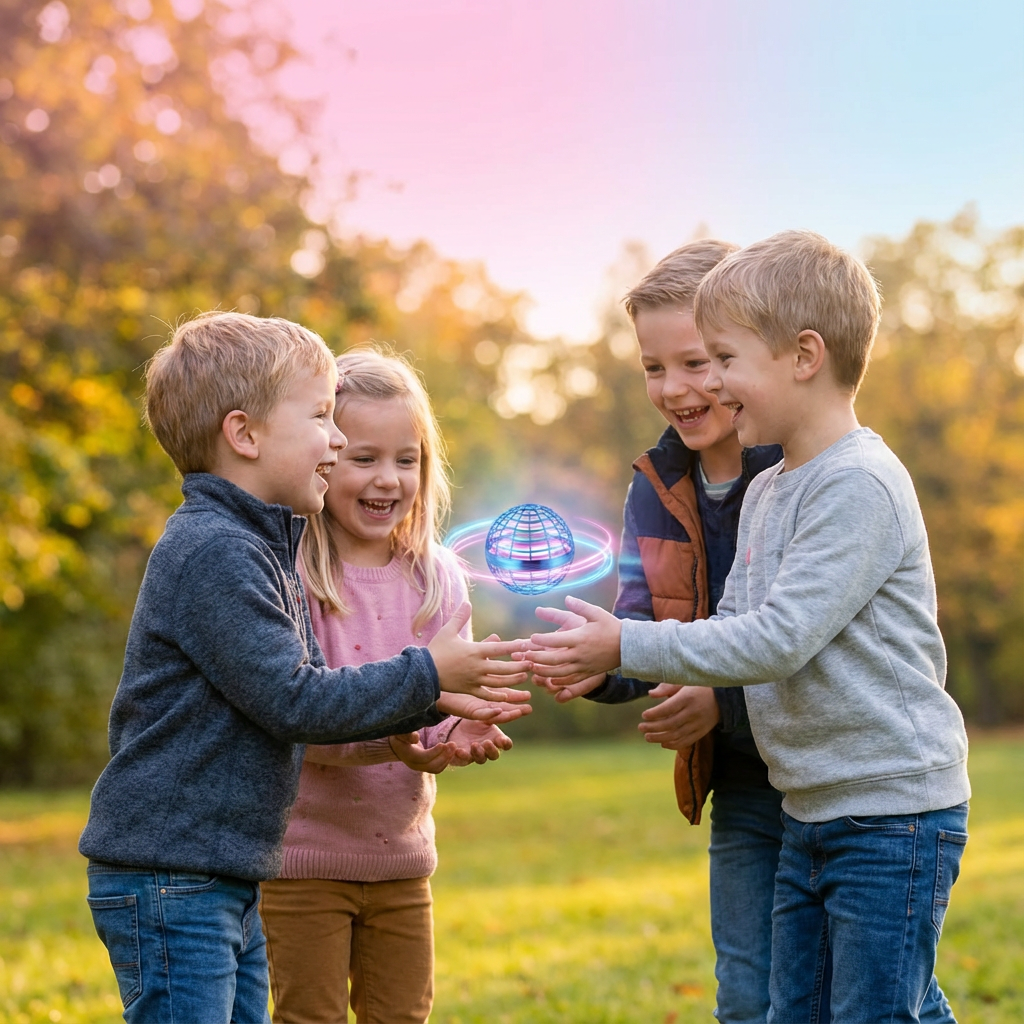 LED Hover Ball Flying Orb Toy with Light-Up Effects for Kids & Adults Indoor Outdoor Play Rechargeable | Thomler