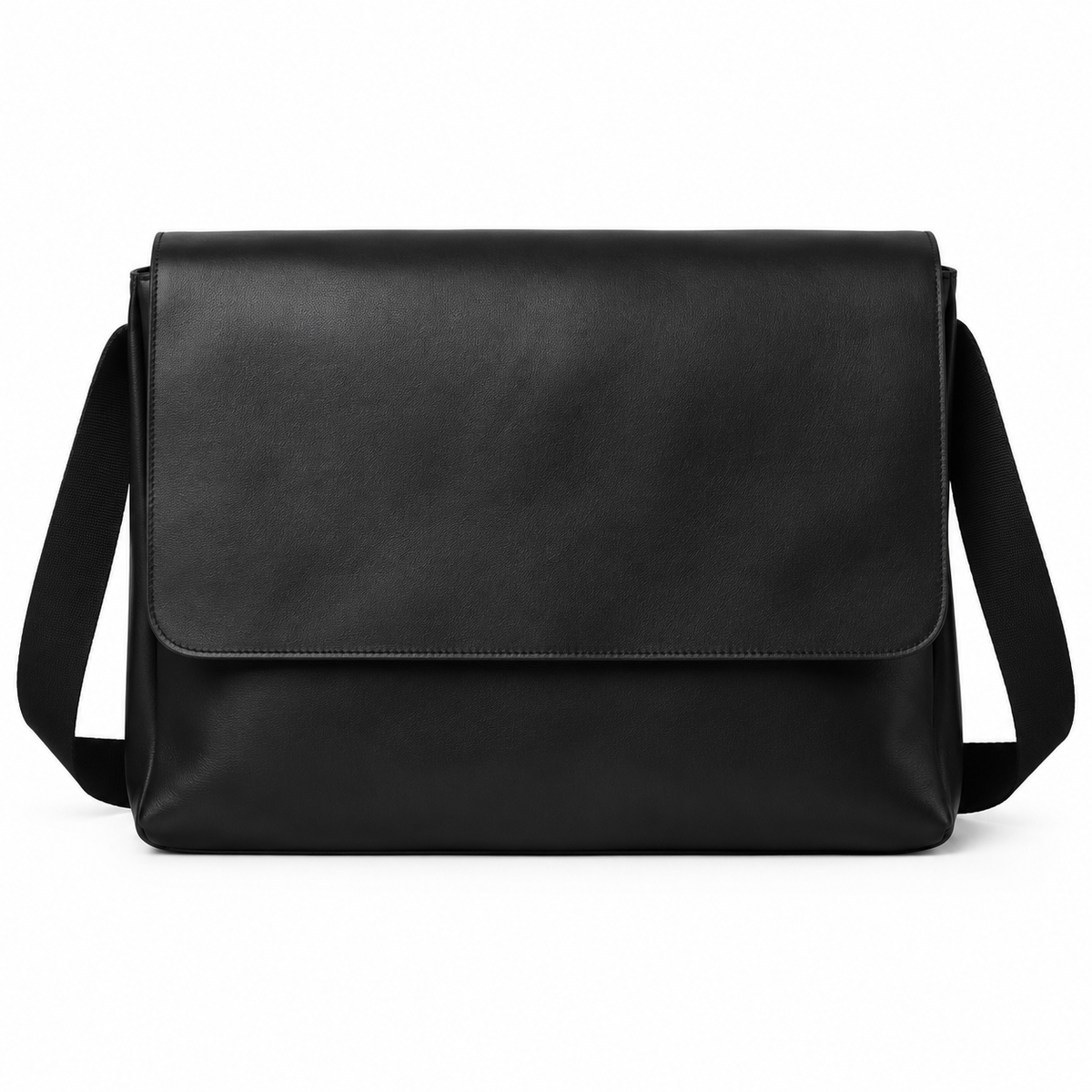 Black Messenger Bag 16 in – Laptop-Capable