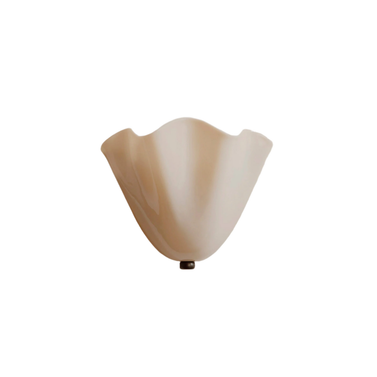 Shell-Inspired Glass Sconce 11 Inch Wide Vintage Iron Bedside Fixture Warm Ambient Hallway Lighting E14 Base Brown Green Beige Tinted Shade | Thomler