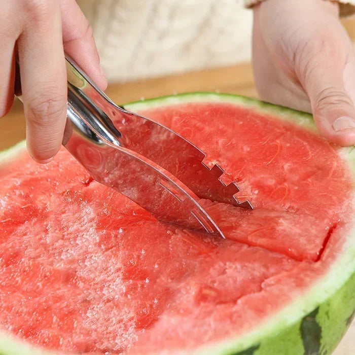 Roestvrijstalen fruitsnijder voor watermeloen, cantaloupe, papaja, drakenfruit, keukengerei voor snelle bereiding | Thomler