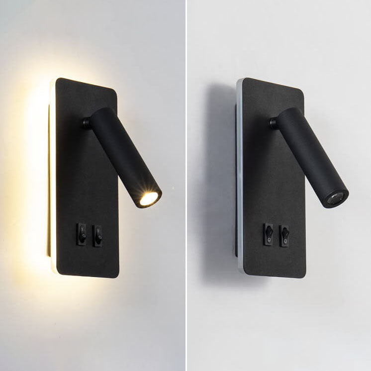 LED Wall Sconce Iron 7.5 inch Hardwired 15W Bedroom Hallway Living Room Modern Indoor Fixture White Black 110-120V Ambient Light | Thomler