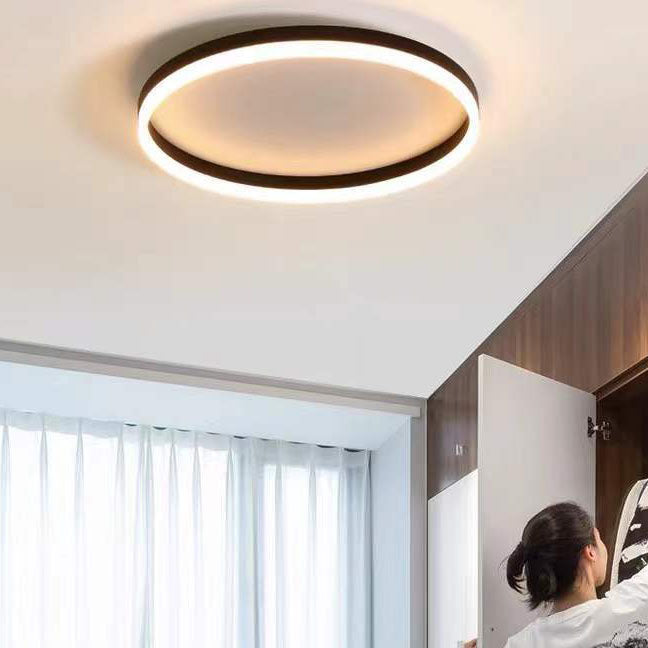 20 in Dimmable LED Ceiling Light with Remote Iron & Acrylic Fixture for Bedrooms Hallways Living Rooms Modern Low-Profile Design | Thomler