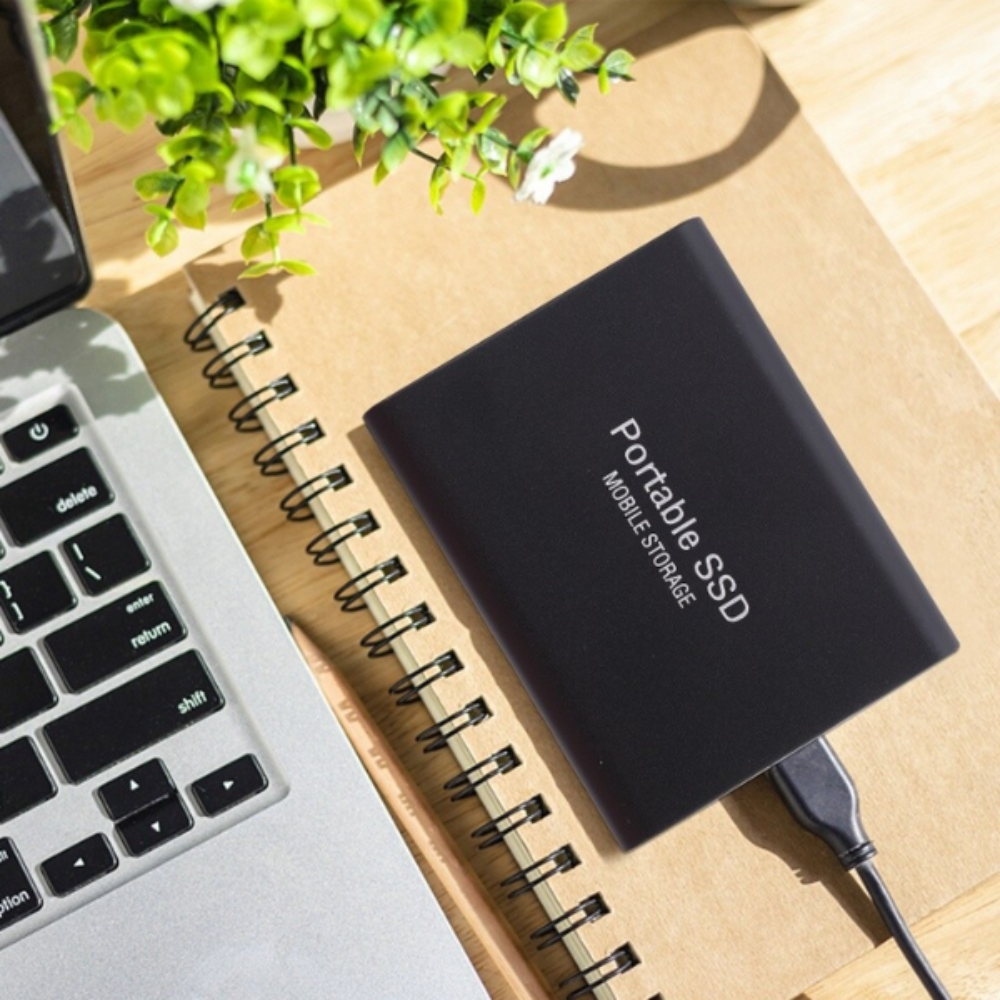 SSD portátil USB, velocidad de lectura de 1050 MB/s, capacidad de almacenamiento de 1 TB, carcasa resistente a impactos para Mac, Windows, Android, juegos y copias de seguridad | Thomler