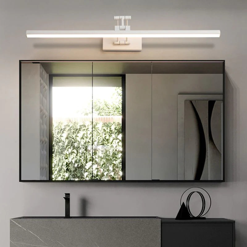 LED-Waschtischleuchte mit 3 Farbmodi für Badezimmerspiegel, 99 cm, Schwarz, Wandmontage, IP44-zertifiziert, moderne lineare Lichtleiste für Make-up und Pflege | Thomler