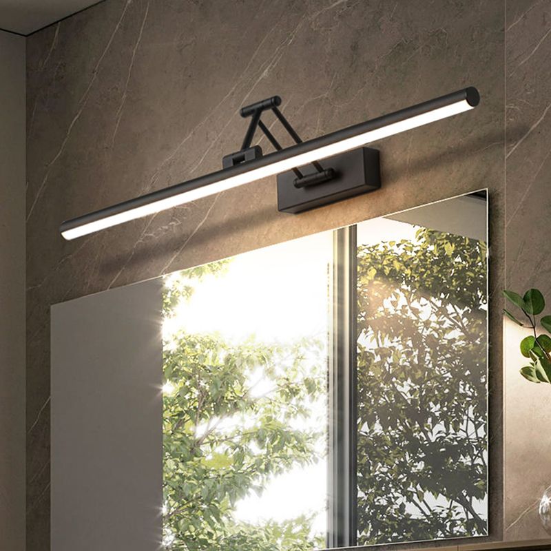 LED-Waschtischleuchte mit 3 Farbmodi für Badezimmerspiegel, 99 cm, Schwarz, Wandmontage, IP44-zertifiziert, moderne lineare Lichtleiste für Make-up und Pflege | Thomler