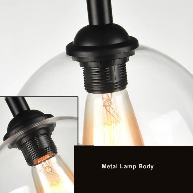 Hanging Ceiling Light Fixture Glass Shade Rope Accent E26 Socket Adjustable Height for Entryway Bedroom Living Space Contemporary Farmhouse | Thomler