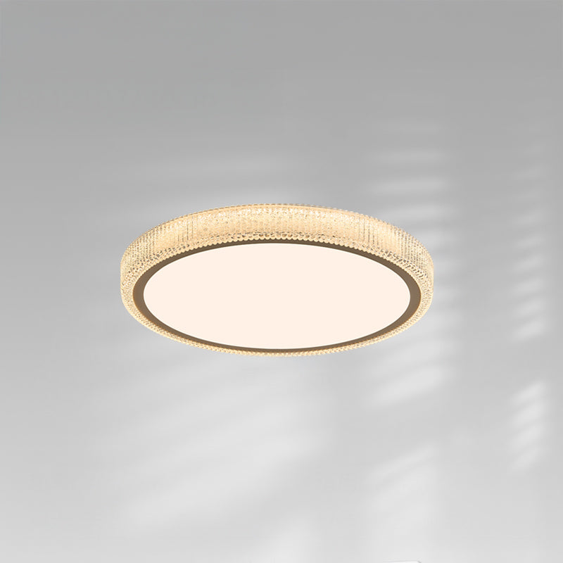 Round Flush Mount LED Ceiling Light 22W Low Profile Modern Fixture for Bedrooms Living Rooms Hallways Warm White 2700K 1200 Lumens Metal Acr | Thomler