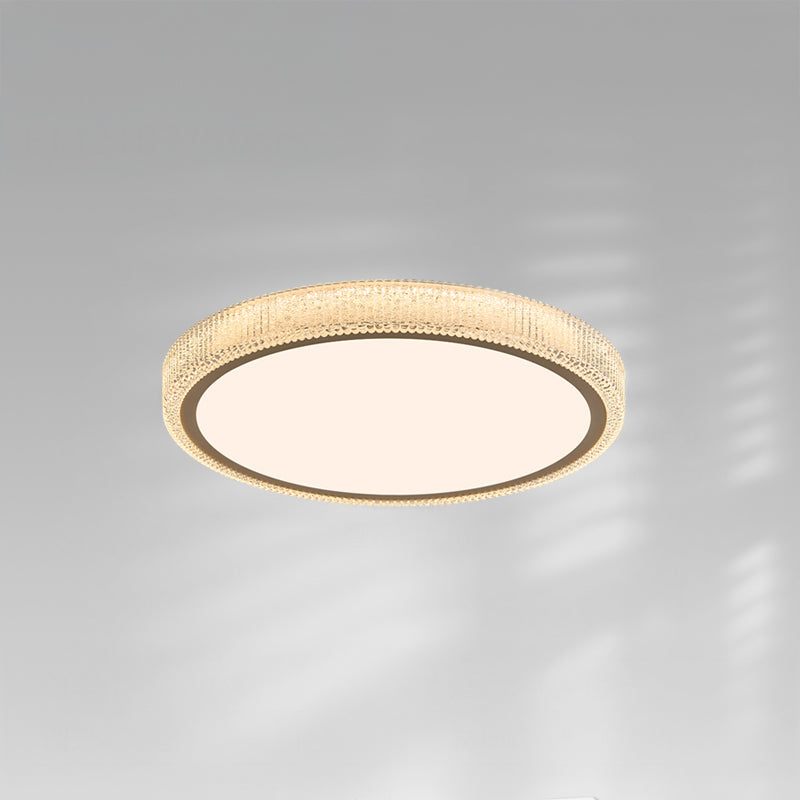 Round Flush Mount LED Ceiling Light 22W Low Profile Modern Fixture for Bedrooms Living Rooms Hallways Warm White 2700K 1200 Lumens Metal Acr | Thomler