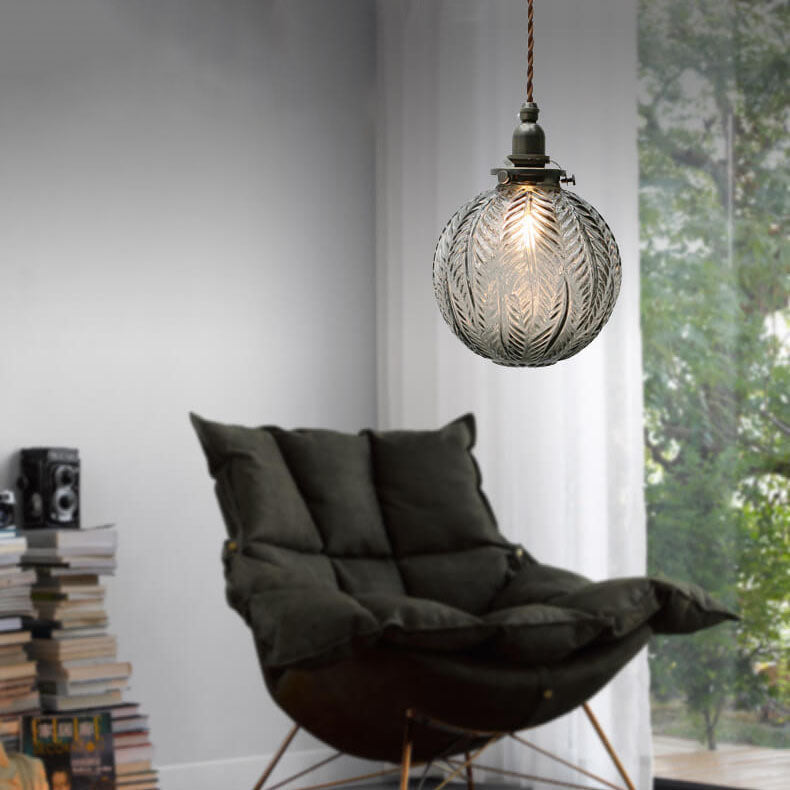 Glass Drop Ceiling Light 6-Inch Shade Adjustable 79-Inch Cord for Kitchen Island Dining Room Bar Counter Modern Minimalist Hanging Fixture | Thomler