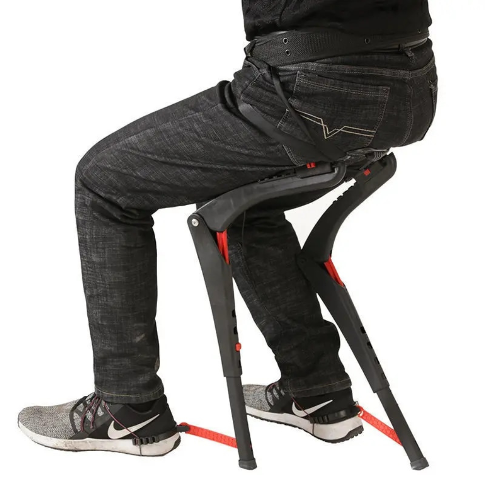 Draagbare opvouwbare stoel met exoskelet voor buitensporten