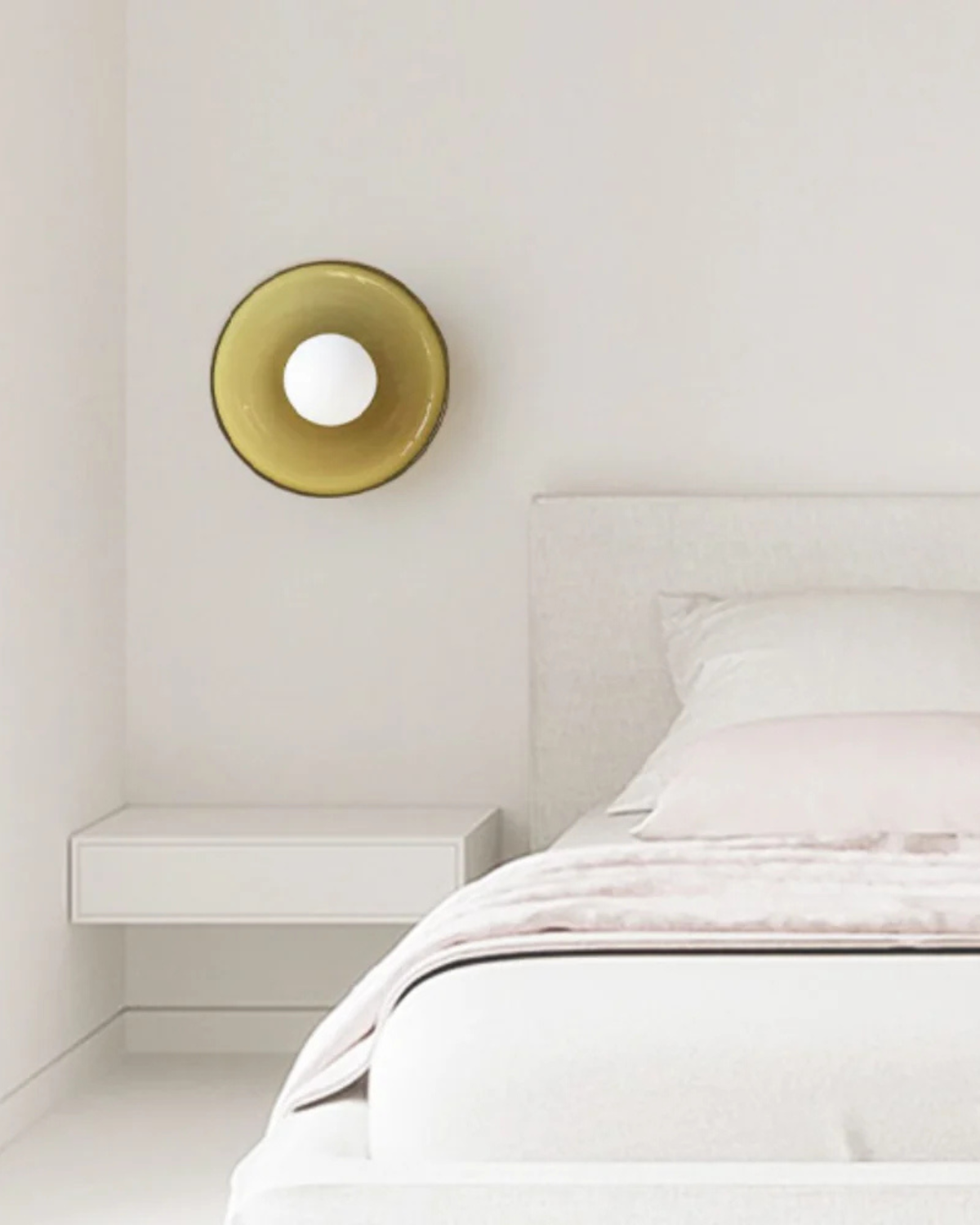 Flush Mount Ceiling Light with Glass Shade and Metal Frame for Living Room, Bedroom, Hallway – Round Overhead Fixture with Warm White Glow | Thomler