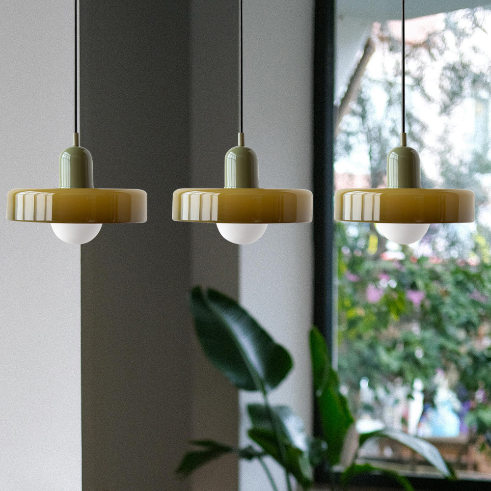 Glas-Pendelleuchte 12 Zoll höhenverstellbare Deckenleuchte für Schlafzimmer Nachttische modern minimalistisch nordische Hängelampe E27 Fassung für | Thomler