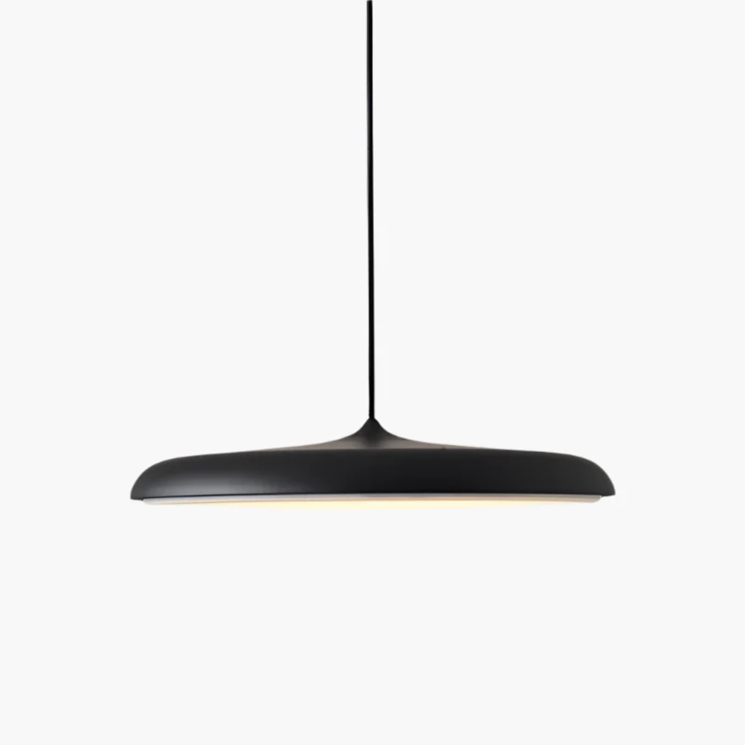 Round LED Ceiling Pendant in Metal & Acrylic – 16 Inch Blue Hanging Light for Dining Room, Kitchen Island, Bedroom – Modern Minimalist Desig | Thomler