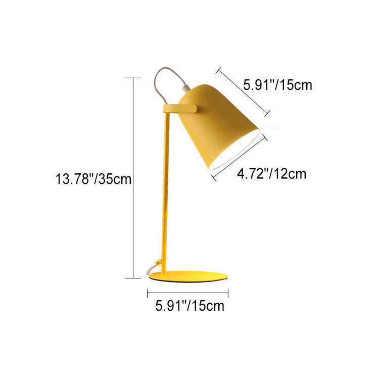 Metal Accent Light 12 Inch Iron Task Lamp with Bucket Shade E27 Socket for Nightstand Desktop Office Corner Home | Thomler