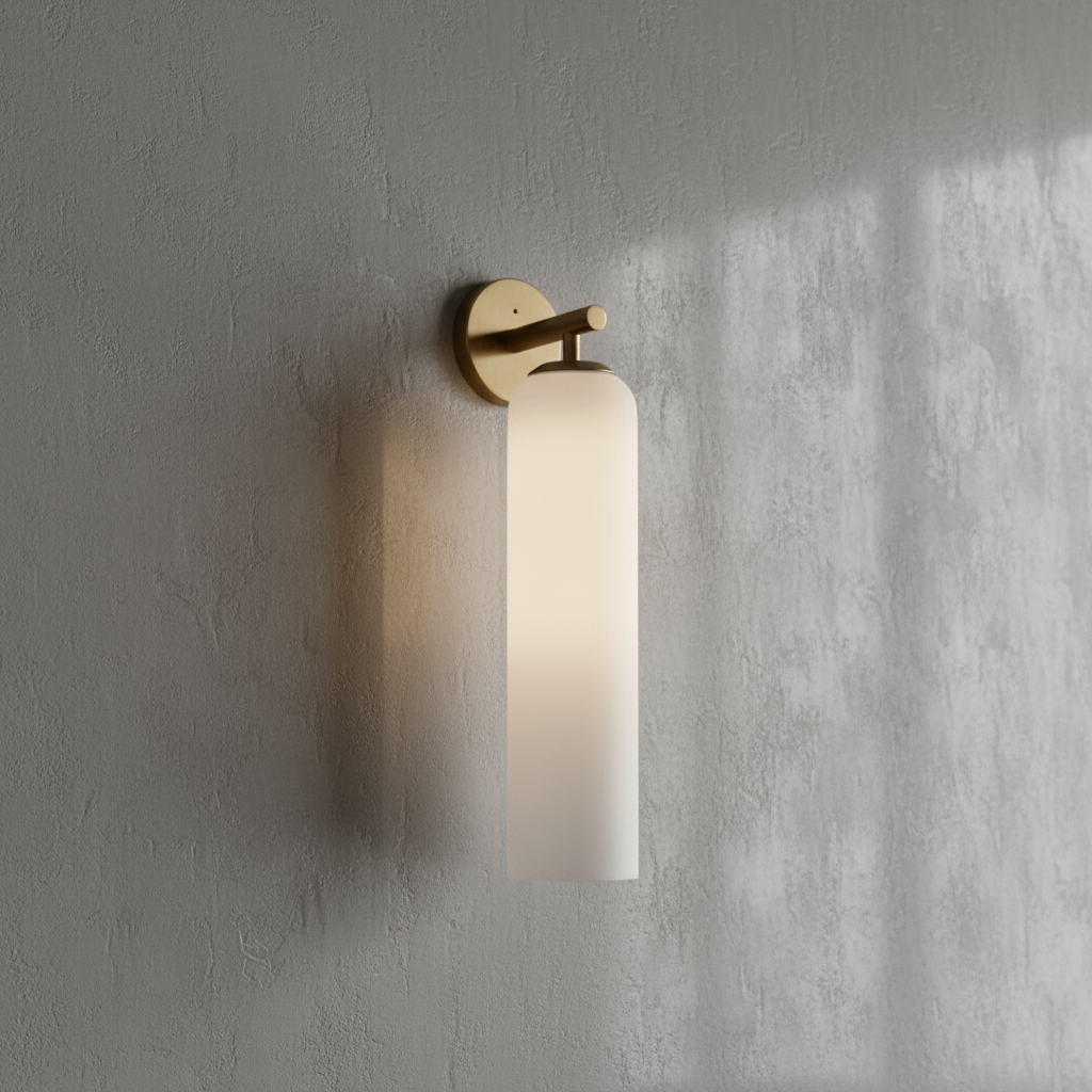 Hedendaagse glazen wandlamp met ledlamp voor slaapkamer, eetkamer, badkamer, hal, keuken, werkkamer | Thomler