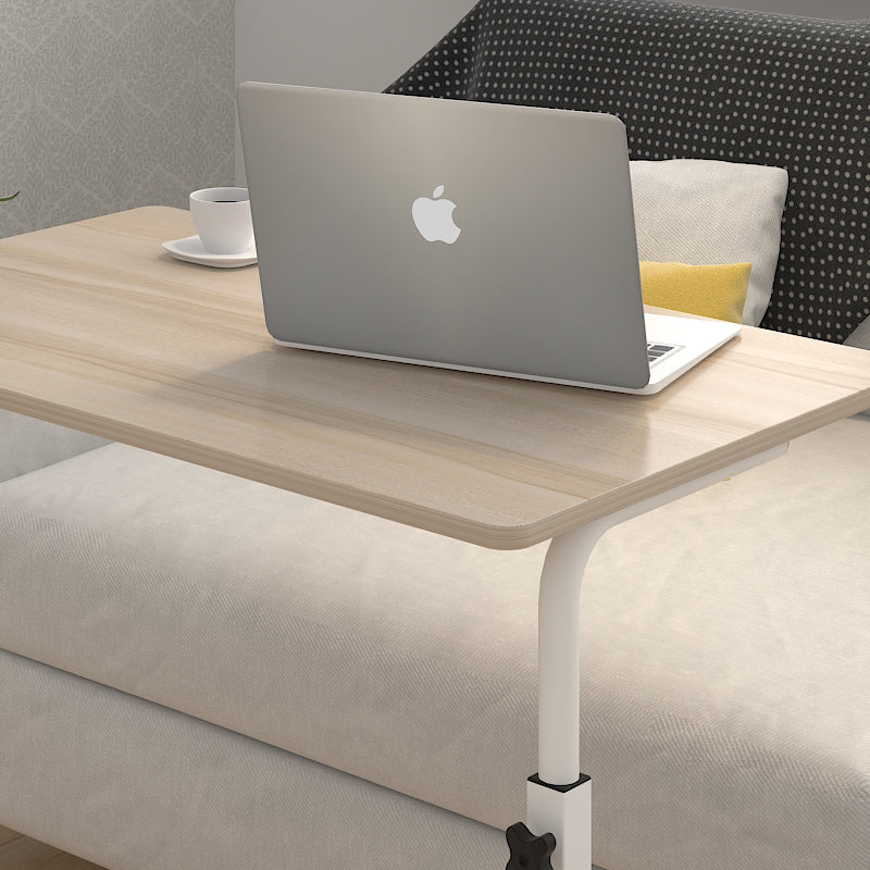 Rollbarer Laptoptisch mit höhenverstellbarem Stahlrahmen (70-88 cm) und Holzplatte, mobile Arbeitsstation für Schlafzimmer, Sofa, Home Office, kompaktes Design | Thomler