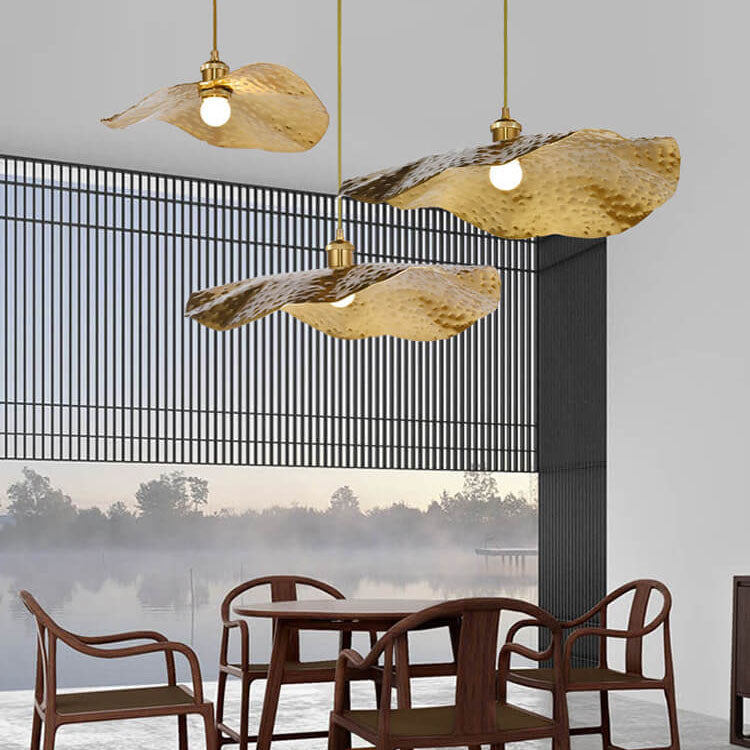 Hanglamp met verstelbaar snoer, goudkleurige bronzen metalen kap, E26-fitting voor eetkamer, keukeneiland, bar, café | Thomler