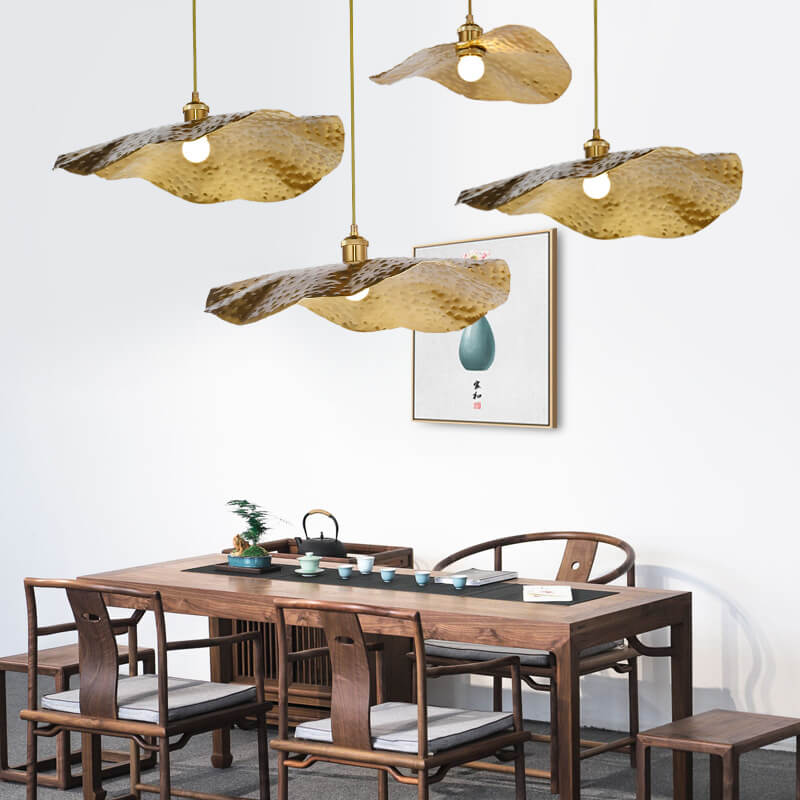 Hanglamp met verstelbaar snoer, goudkleurige bronzen metalen kap, E26-fitting voor eetkamer, keukeneiland, bar, café | Thomler