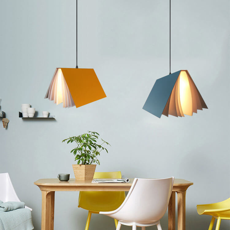 Hanging Ceiling Light Fixture with Adjustable Chain E26 Base Modern Iron PVC Shade for Bedroom Living Room Dining Room Kitchen | Thomler