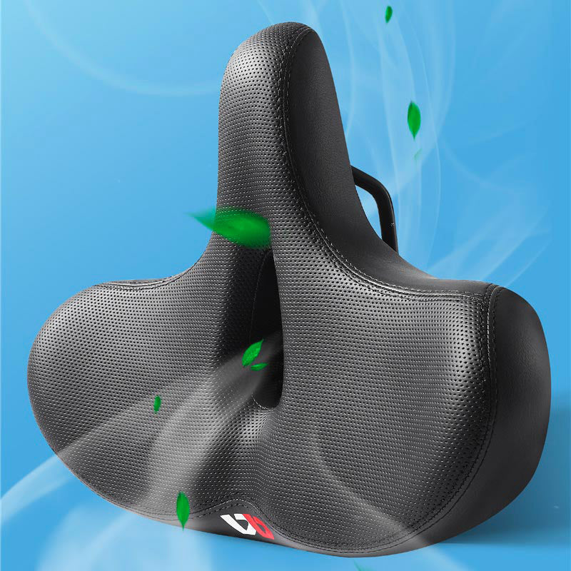 Breed, gewatteerd fietszadel met ergonomische uitsparing voor comfort tijdens lange ritten | Perfect voor cruiser-, mountain- en racefietsen
