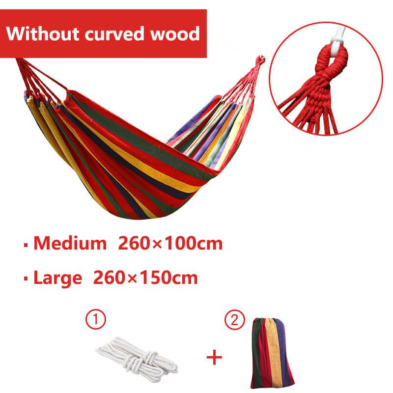 Cotton Blend Swing Hammock with Spreader Bar 102 in Total Length Red Blue for Backyard Patio Camping Outdoor Relaxation Adults Kids Portable | Thomler