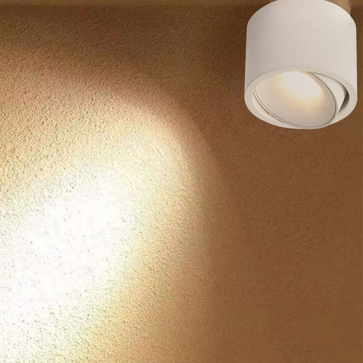 Low-Profile Aluminum LED Ceiling Fixture 3.7 Inch Round 12W Contemporary Overhead Lighting Hallway