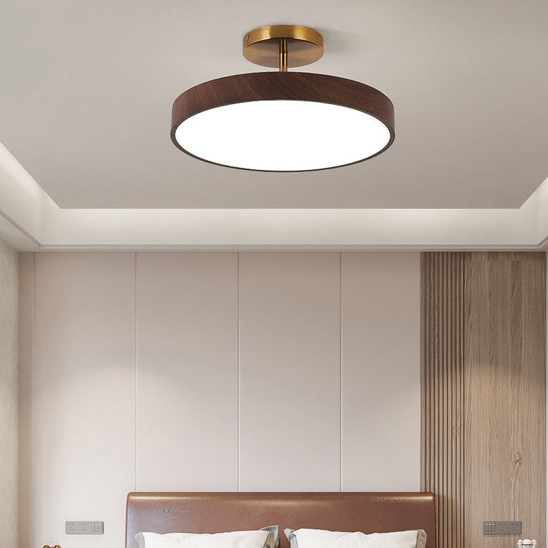 Close-to-Ceiling LED Fixture 12-Inch Iron Round Low-Profile for Hallways Bedrooms Kitchens Entryways Modern Dimmable 3000K-5000K | Thomler