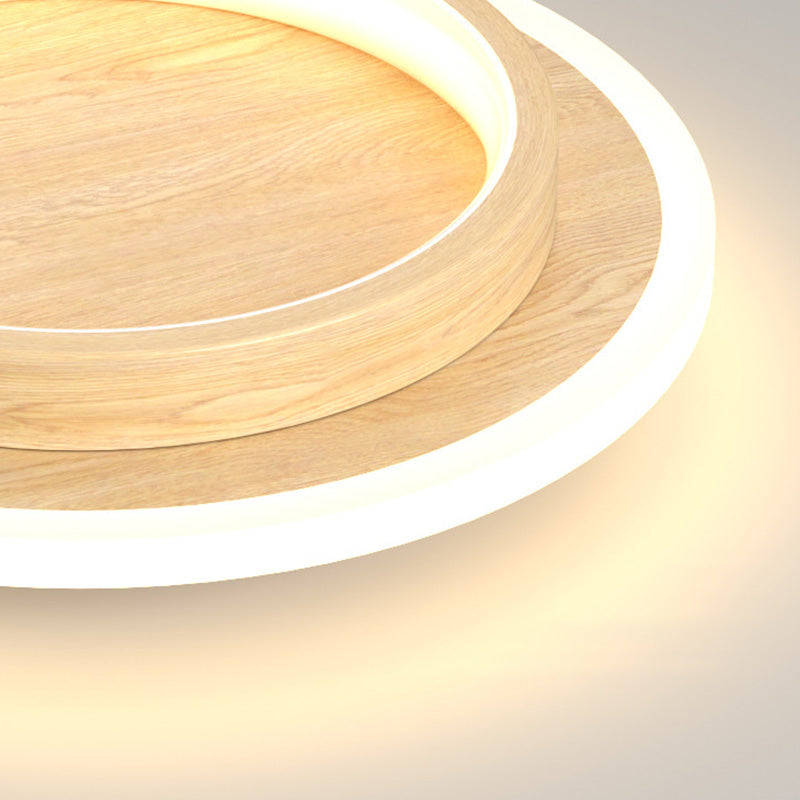 9.4 in Round LED Flush Mount Light with Ring Glow Effect for Hallways Bedrooms Entryways Modern Low-Profile Fixture Aluminum Acrylic | Thomler