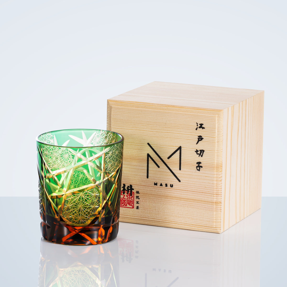 Japans geslepen kristallen whiskyglas met geschenkdoos bliksempatroon barware voor scotch bourbon cocktails thuisbar decor ambachtelijk glaswerk coll | Thomler