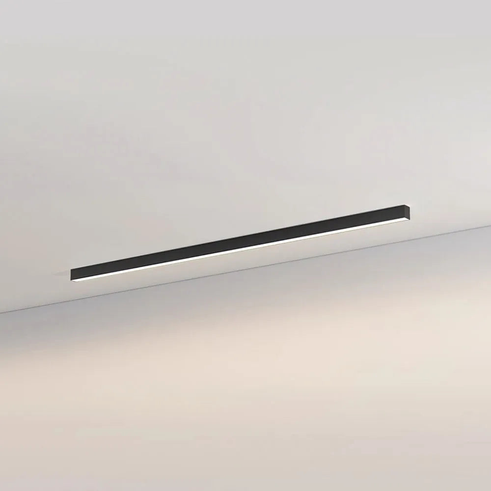 Linear LED Flush Mount Ceiling Light 47-inch Black Fixture for Bedroom Living Room Hallway Contemporary Minimalist Home Lighting | Thomler