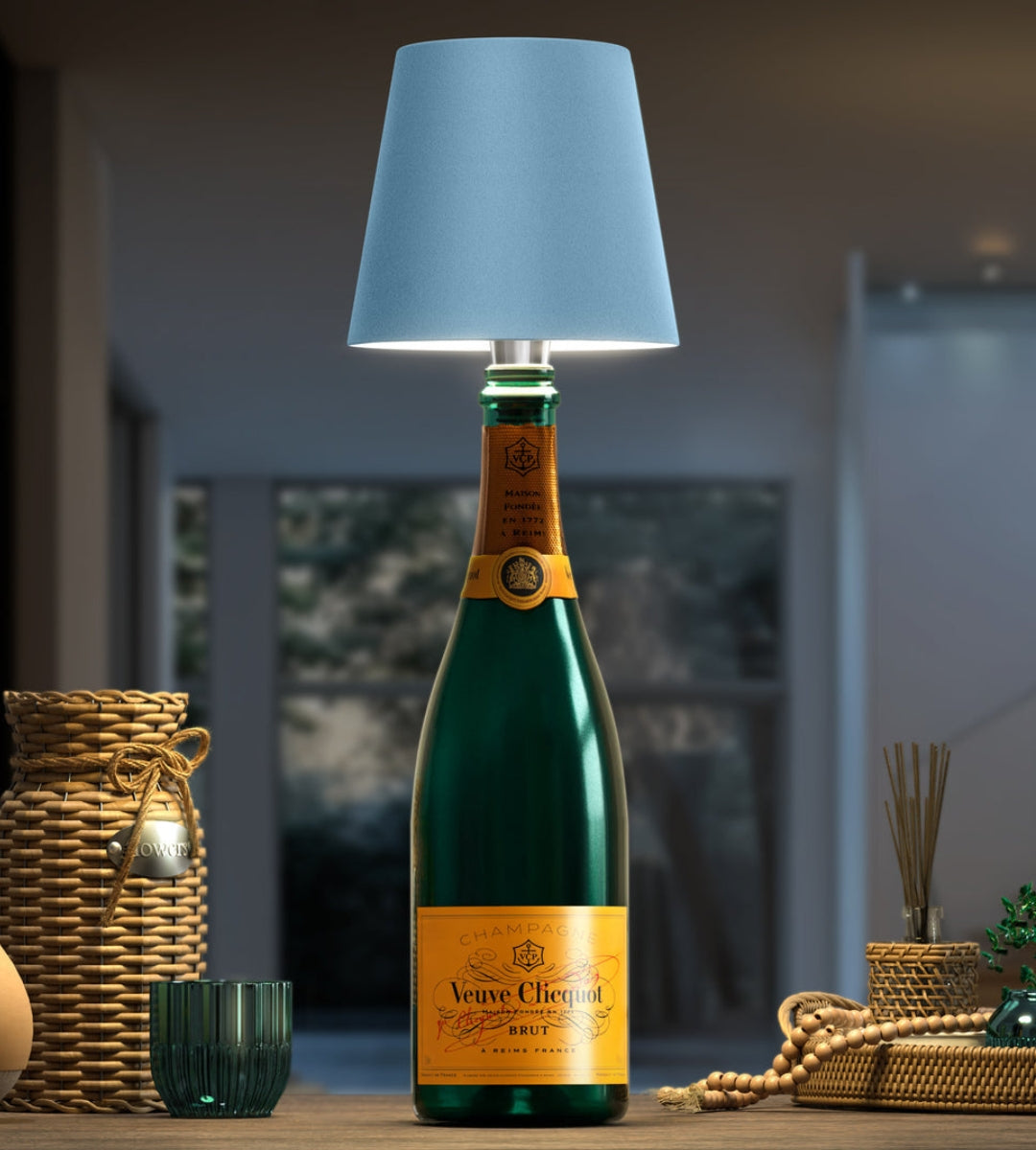 Rechargeable LED Bottle Topper Light 5.5 Inches Wireless Warm Glow Aluminum Cap for Wine Bottles Indoor Outdoor Dining Table Decor Cordless | Thomler