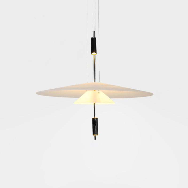 Lámpara de techo LED moderna de 26 pulgadas, acrílico blanco, altura ajustable, para cocina, comedor, dormitorio, entrada, iluminación de techo
