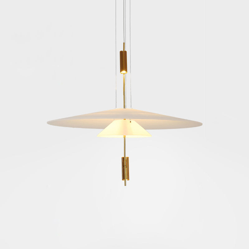Lámpara de techo LED moderna de 26 pulgadas, acrílico blanco, altura ajustable, para cocina, comedor, dormitorio, entrada, iluminación de techo